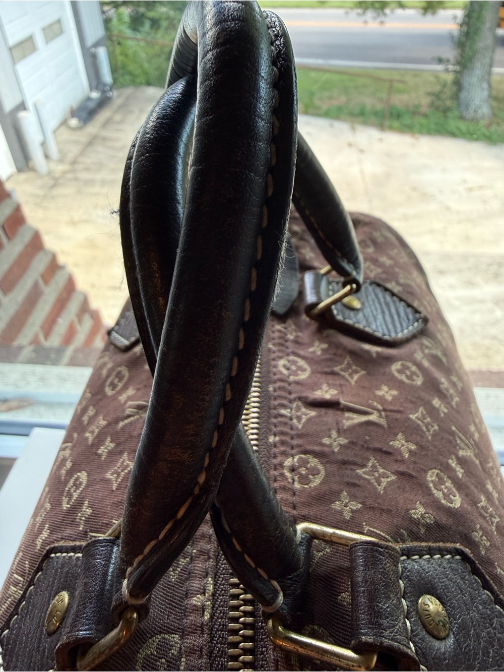 Louis Vuitton Brown Canvas Monogram Speedy with Dark Leather Trim - Picture 13 of 14
